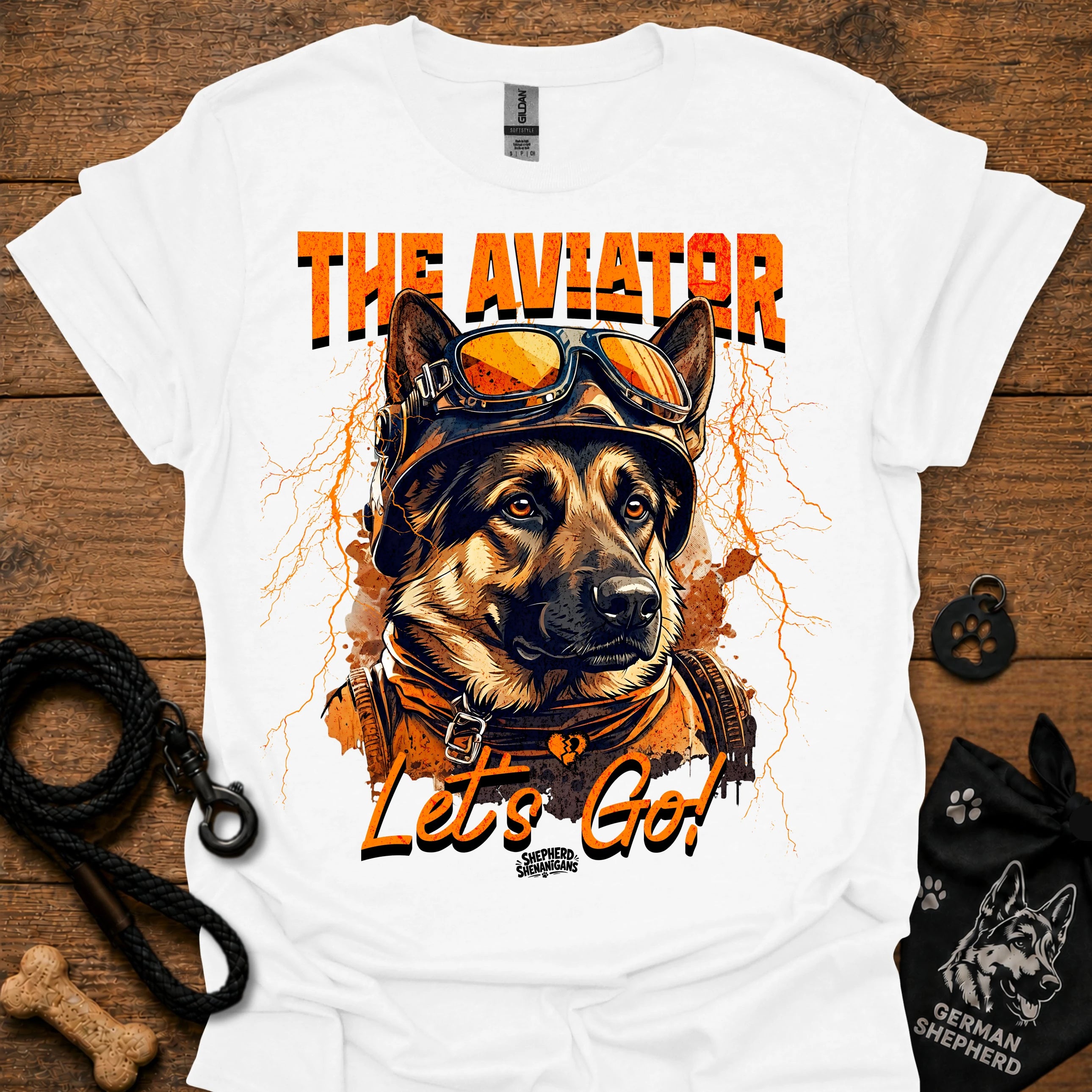 Astronaut dog graphic T-shirt in white