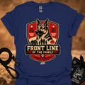 Graphic crew-neck T-shirt in Navy with German Shepherd crest front print