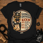 Black T-shirt with German Shepherd Tax graphic on the front