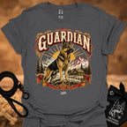 Charcoal T-shirt with large German shepherd graphic and GUARDIAN text