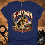 Navy T-shirt with large German shepherd graphic and GUARDIAN text